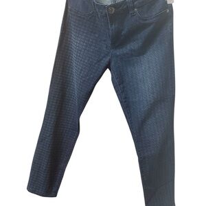 Seven7 Men's Textured Dark Blue Slim Jeans